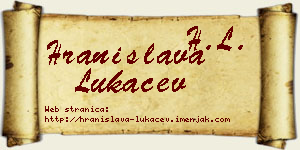 Hranislava Lukačev vizit kartica